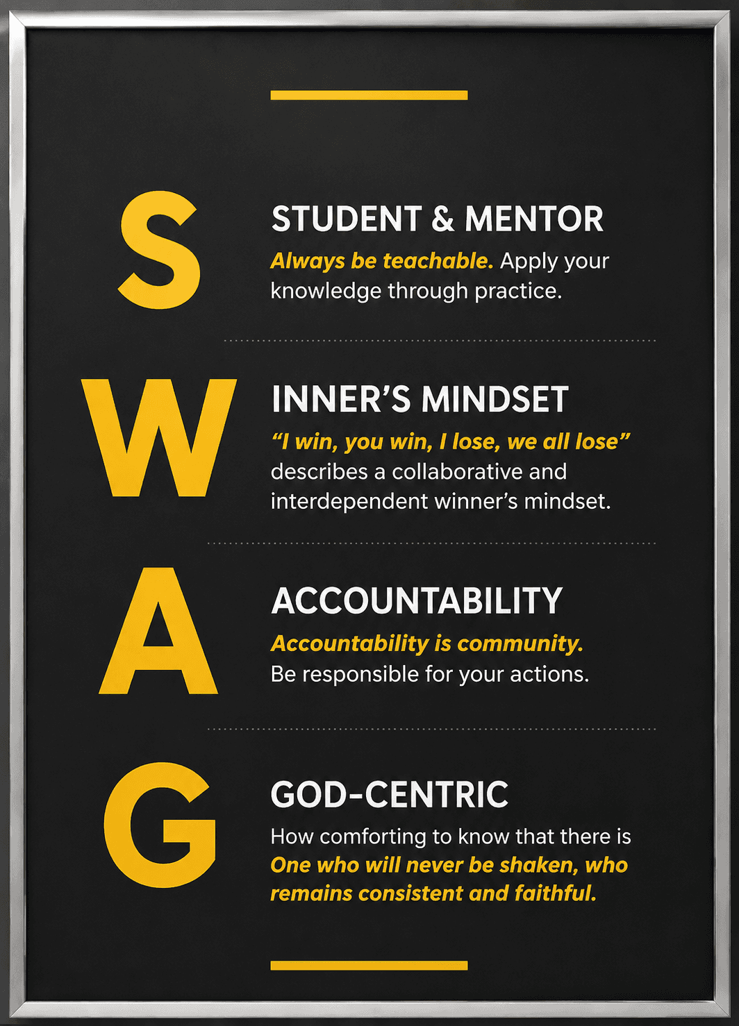PVGC SWAG values poster
